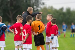Discussion of the kid soccer team before the match